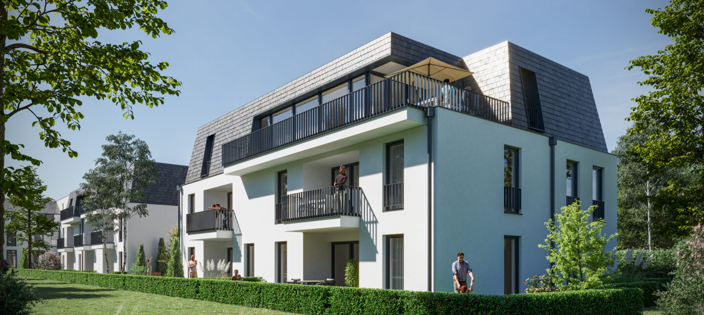 Eigentumswohnungen im historischen Ortskern von Krefeld-Fischeln.