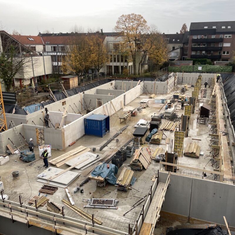 Rohbau Kellergeschoss Clemenshöfe Fischeln November 2025